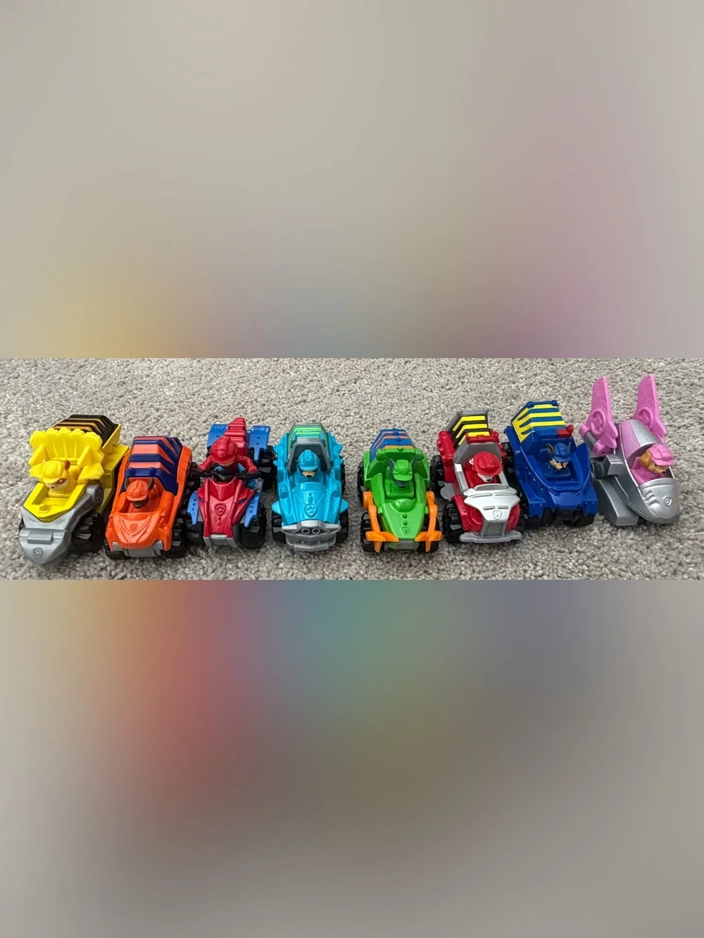 Paw Patrol Mini Vehicle Set with Red, Blue, Pink, Yellow Cars